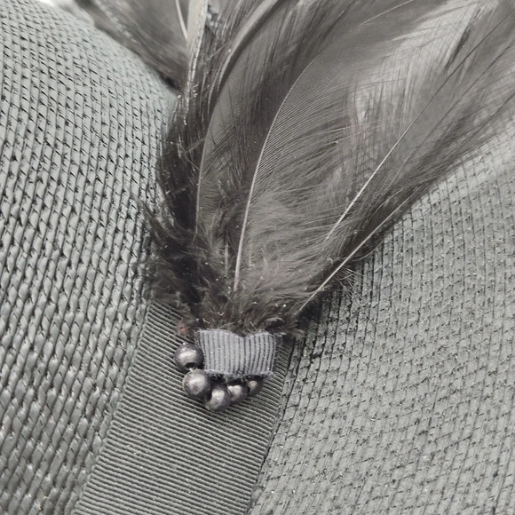 Vintage Belinni Originals Straw Bowler Villager Hat in Black - Picture 4 of 7